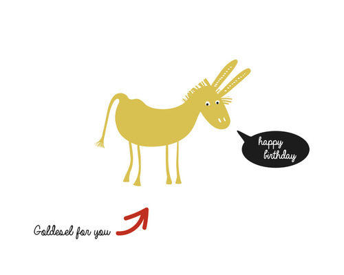Vykort Goldesel for you Vykort Goldesel for you