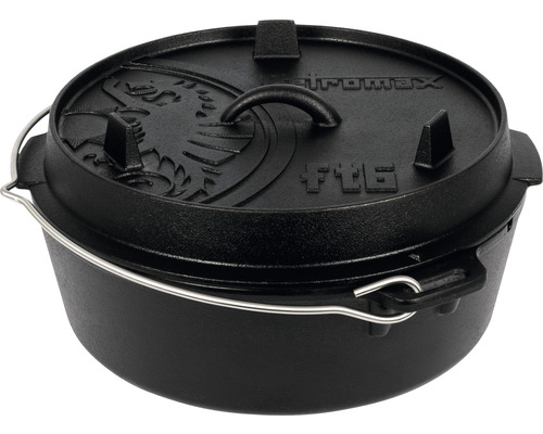 Petromax gjutjärnsgryta med lock och handtag