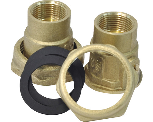Avstängningsventiler WILO montagetillbehör G40 inv x G20 inv 2-pack 5813286 Två mässingskopplingar med tätningsringar för sanitära installationer