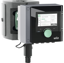 Wilo Logo. Elektronisk cirkulationspump med display och värmeisolering.