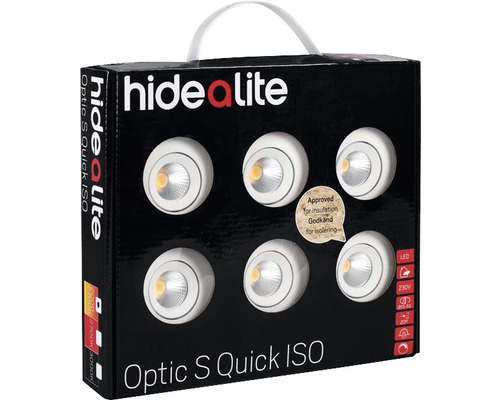 Downlight HIDE-A-LITE Optic S Quick ISO vit tune 6-pack
