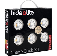 Hidealite Optic S Quick ISO LED downlight set i produktförpackning
