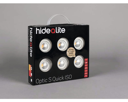 Förpackning Hide A Lite Optic S Quick ISO infälld spotlight set