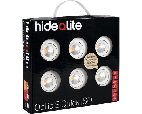 Downlight HIDE-A-LITE Optic S Quick ISO 3000K vit 6-pack-0