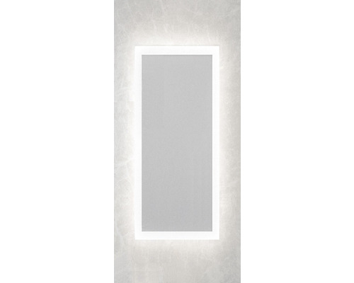 Rektangulär spegel med LED-belysning för badrummet