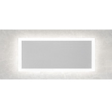 Rektangulär spegel med LED-belysning för badrummet