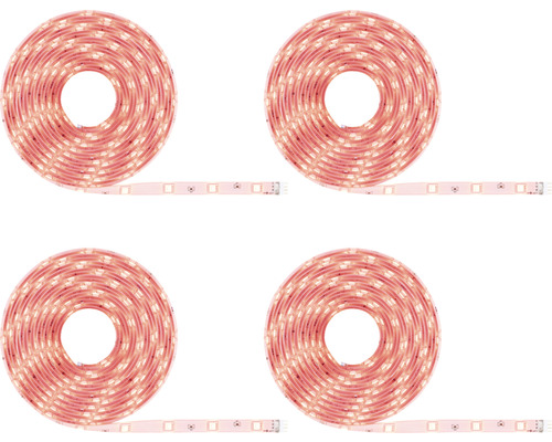 Fyra upprullade LED-strips