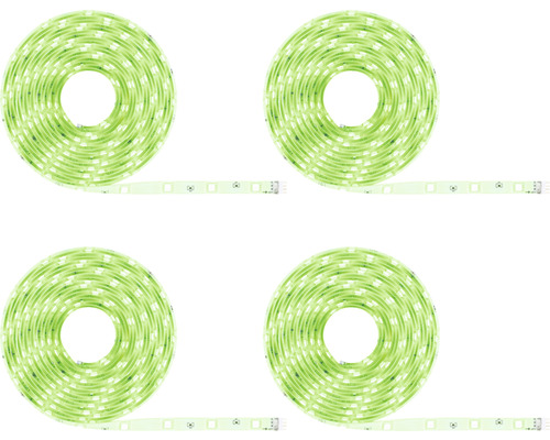 Fyra LED-strips rullade