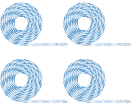 Fyra LED-strips upprullade