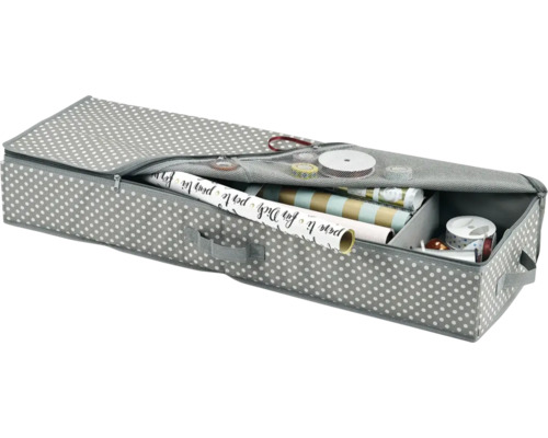 Förvaringsväska för presentpapper med dragkedja och prickigt mönster
