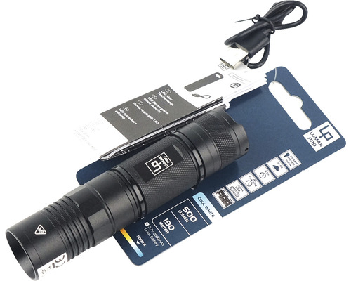 Lumak Pro LED-ficklampa med USB-laddningskabel