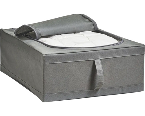Förvaringslåda i textil med dragkedja för sängkläder