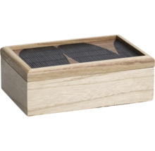 Trälåda med bambulock