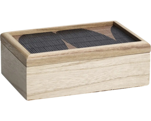Trälåda med bambulock