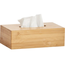 Näsduksbox i bambu med näsdukar