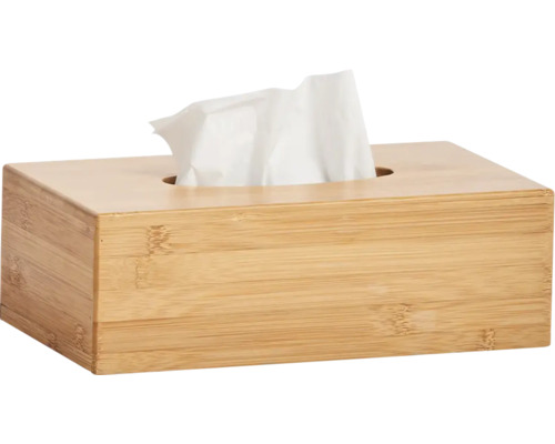 Näsduksbox i bambu med näsdukar