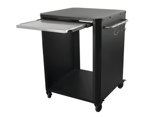 Grillvagn med utdragbart bord och kroklist