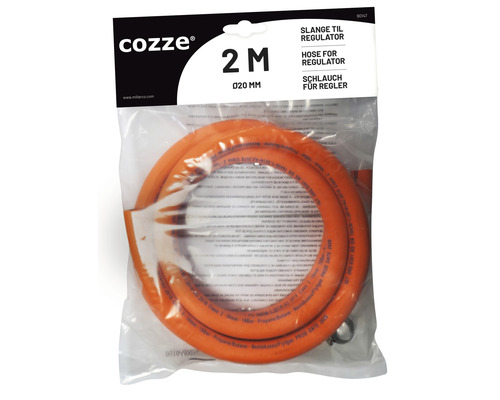 Cozze gasslang med en längd på två meter i förpackning