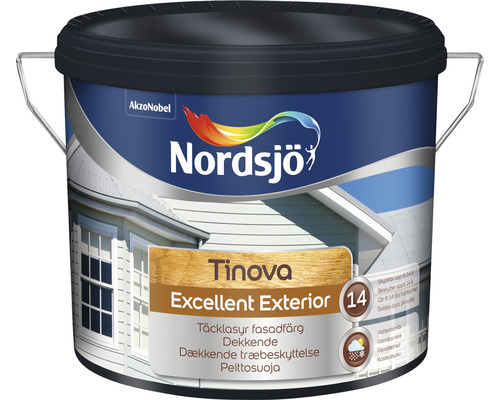 Fasadfärg NORDSJÖ Tinova excellent exterior vit 2,5L