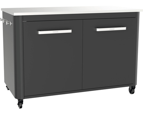 Cozze grillvagn med två dörrar, arbetsyta och hjul