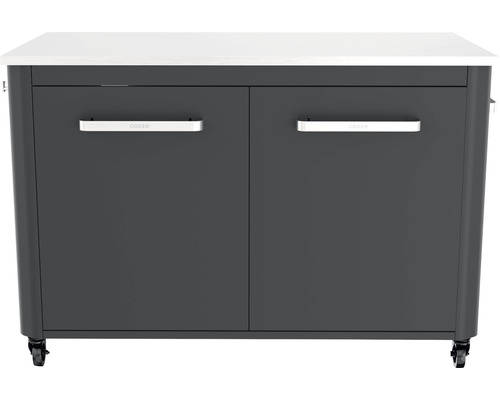 Rullbart köksskåp med två dörrar och arbetsbänk