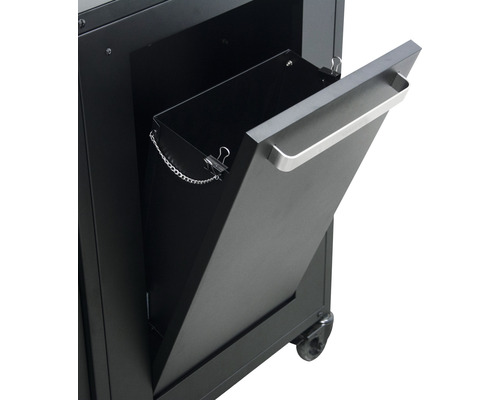 Grillvagn med avfallsbehållare