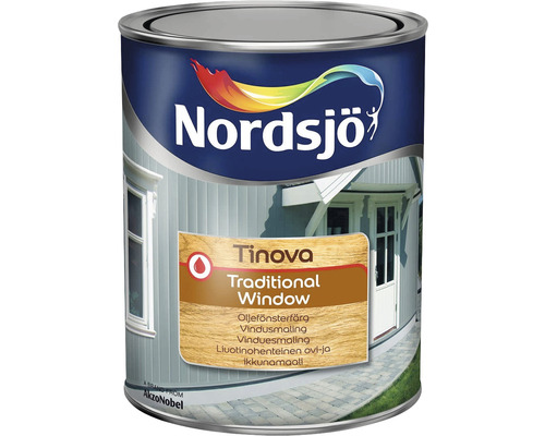 Snickerifärg NORDSJÖ Traditional window vit 2,5l NordSjö Tinova Traditional Window lackfärg i en burk
