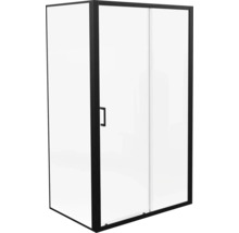 Duschhörn AURLANE Factory svart klarglas 80x120 cm FAC840