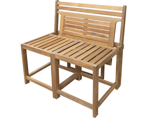 Trädgårdsbänk i trä med bordsfunktion