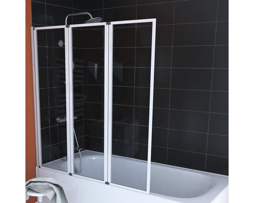 Badkar med duschvägg med tre element