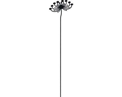 Dekorationsstav LAFIORA blomma version2 60cm svart