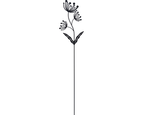 Dekorationsstav LAFIORA blomma version3 115cm svart