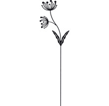Dekorationsstav LAFIORA blomma version3 90cm svart