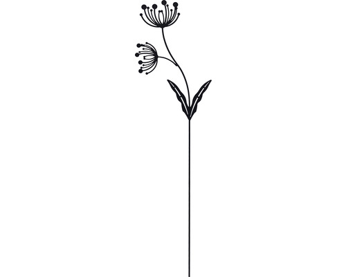 Dekorationsstav LAFIORA blomma version3 90cm svart