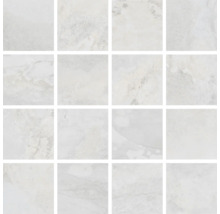 Mönster av sexton ljusa plattor med marmorering