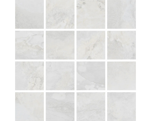 Mönster av sexton ljusa plattor med marmorering