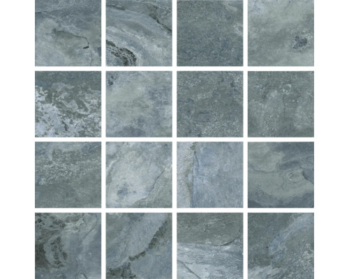 Mosaik keramik Queen ocean blå lappato 30x30x1cm Kakelmönster med stenutseende