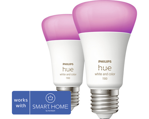 LED-lampa PHILIPS HUE White&Color Ambiance E27 1100lm 2-pack