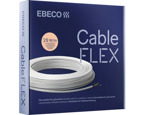 Ebeco Cable Flex värmekabel för golvvärme i förpackning