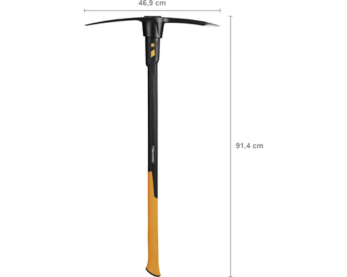 Fiskars spetshacka med en längd på 91,4 cm och en bredd på 46,9 cm.