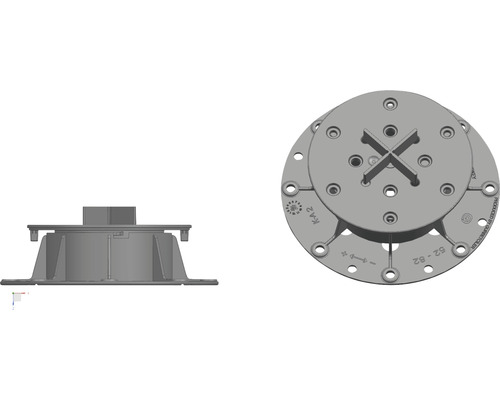 Plattstöd FLAIRSTONE Basedeck justerbart 52-82 mm