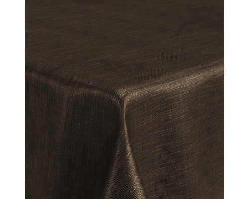 Bordsduk VENILIA Elegance gold 140cm bred (metervara) Brun bordsduk med struktur