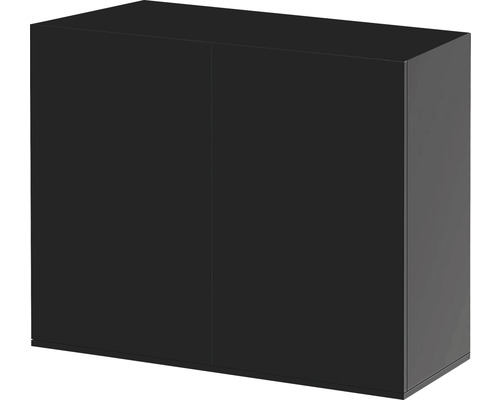 Svart badrumsskåp med två dörrar