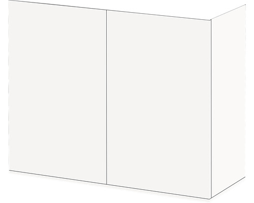 Vitt väggskåp med två dörrar