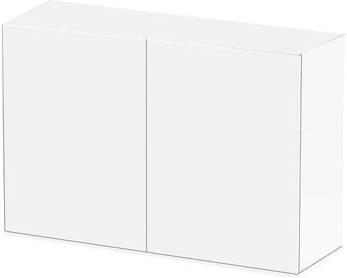 Vitt vägghängt underskåp med två dörrar