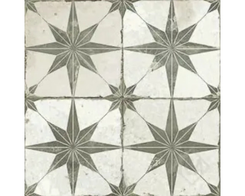 Dekorativ golvplatta med stjärnmönster