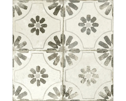 Dekorativ golvplatta med blommönster