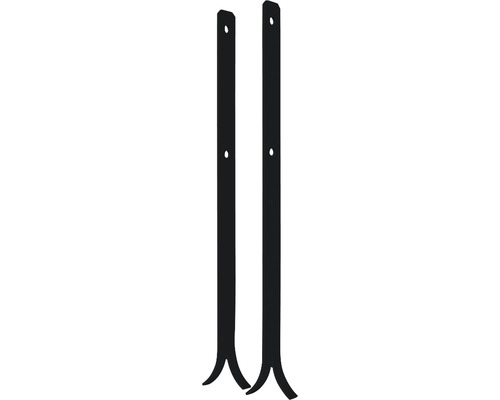 Stolpfötter PLUS universal för nedgjutning 4x60cm 2-pack svart Stolpfötter PLUS universal för nedgjutning 4x60cm 2-pack svart