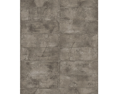 Tapet RASCH Concrete stenlook brun 10,05x0,53m Tapet med murverksutseende