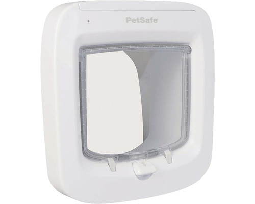 PetSafe logotyp på en djurdörr